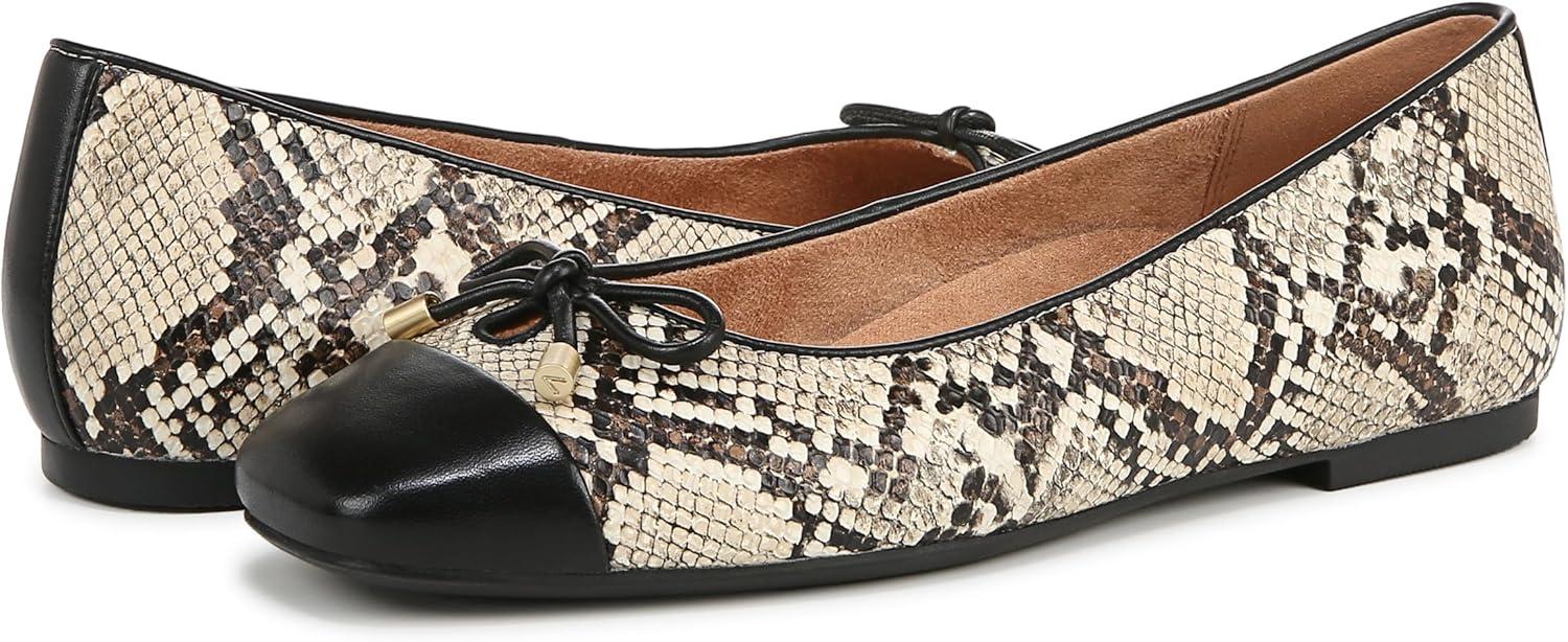 image:imageVionic Womens Klara Ballet Flat Cameo Rose LeatherIvory Multi Leather