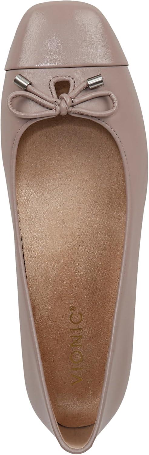image:imageVionic Womens Klara Ballet Flat Cameo Rose LeatherMagnolia Dusk Grey Leather