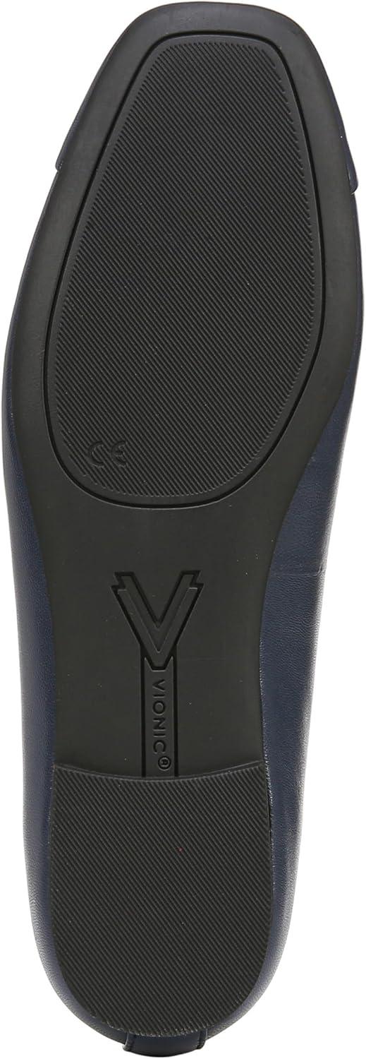 image:imageVionic Womens Klara Ballet Flat Cameo Rose LeatherNavy Nappa Leather