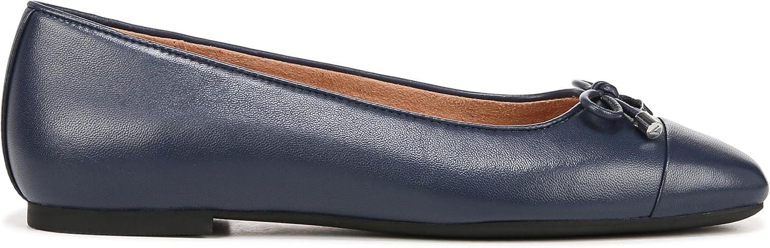 image:imageVionic Womens Klara Ballet Flat Cameo Rose LeatherNavy Nappa Leather