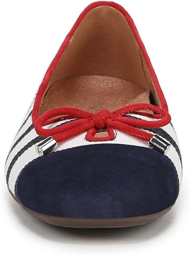 image:imageVionic Womens Klara Ballet Flat Cameo Rose LeatherNavy Suede