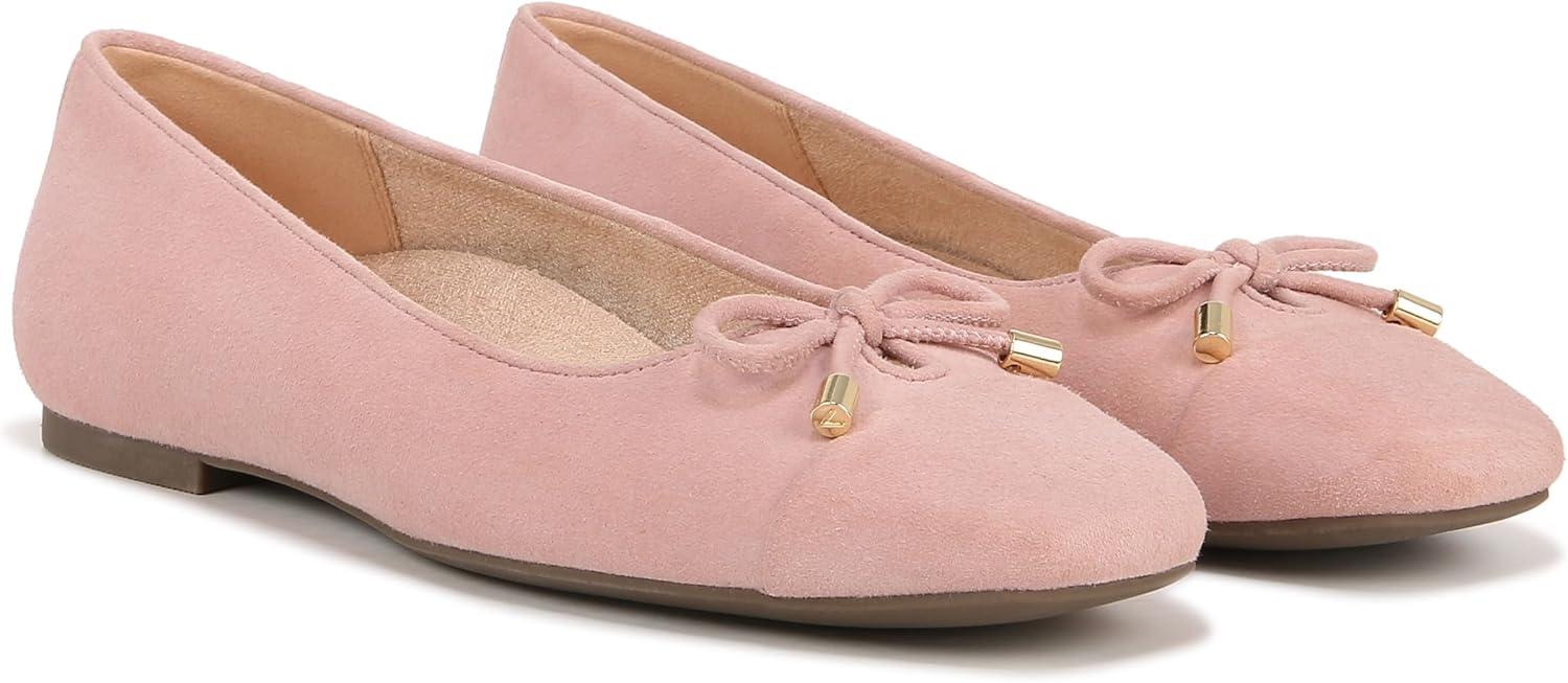 image:imageVionic Womens Klara Ballet Flat Cameo Rose LeatherPeach Suede