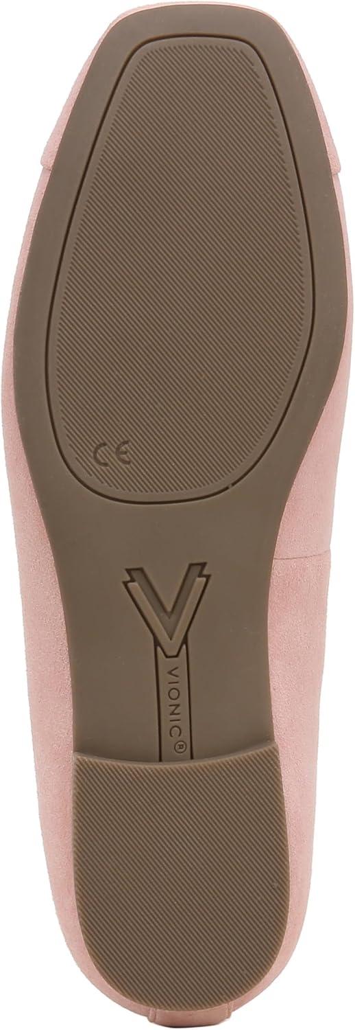image:imageVionic Womens Klara Ballet Flat Cameo Rose LeatherPeach Suede