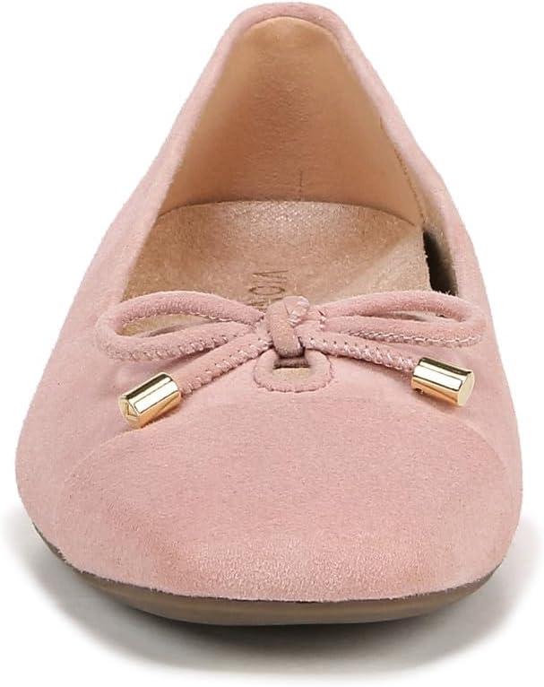 image:imageVionic Womens Klara Ballet Flat Cameo Rose LeatherPeach Suede