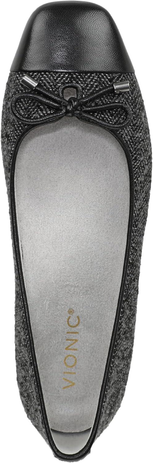 image:imageVionic Womens Klara Ballet Flat Cameo Rose LeatherSlate Grey Multi Woven Fabric