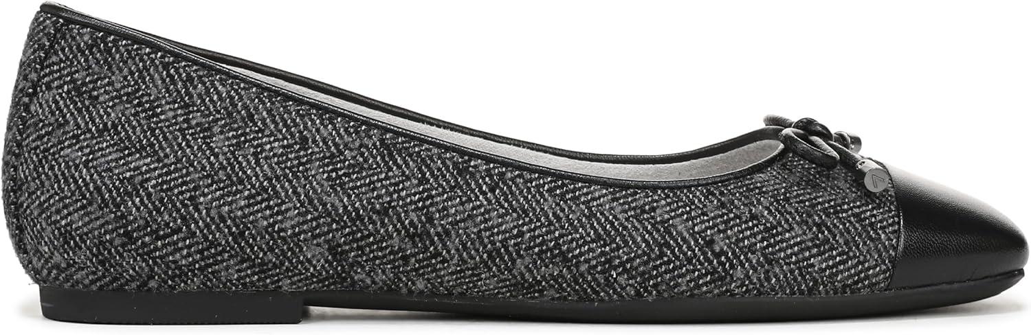 image:imageVionic Womens Klara Ballet Flat Cameo Rose LeatherSlate Grey Multi Woven Fabric