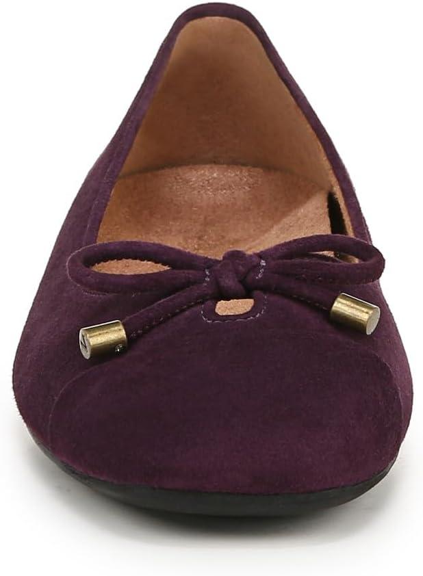image:imageVionic Womens Klara Ballet Flat Cameo Rose LeatherWinter Plum Suede