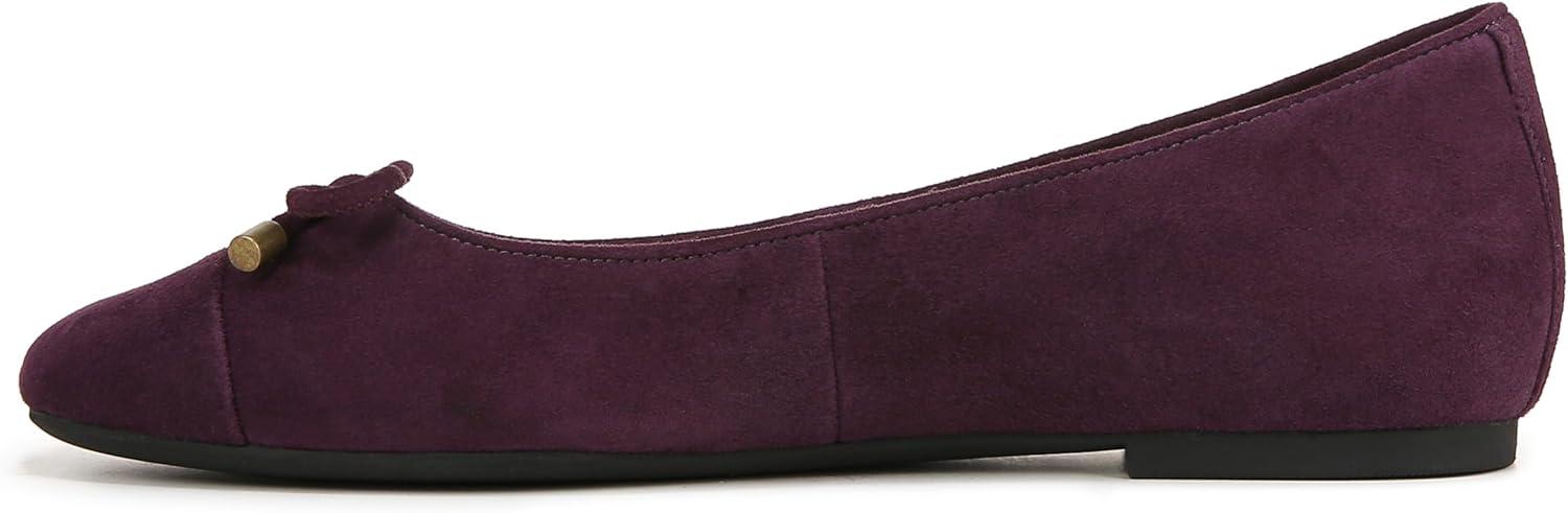 image:imageVionic Womens Klara Ballet Flat Cameo Rose LeatherWinter Plum Suede