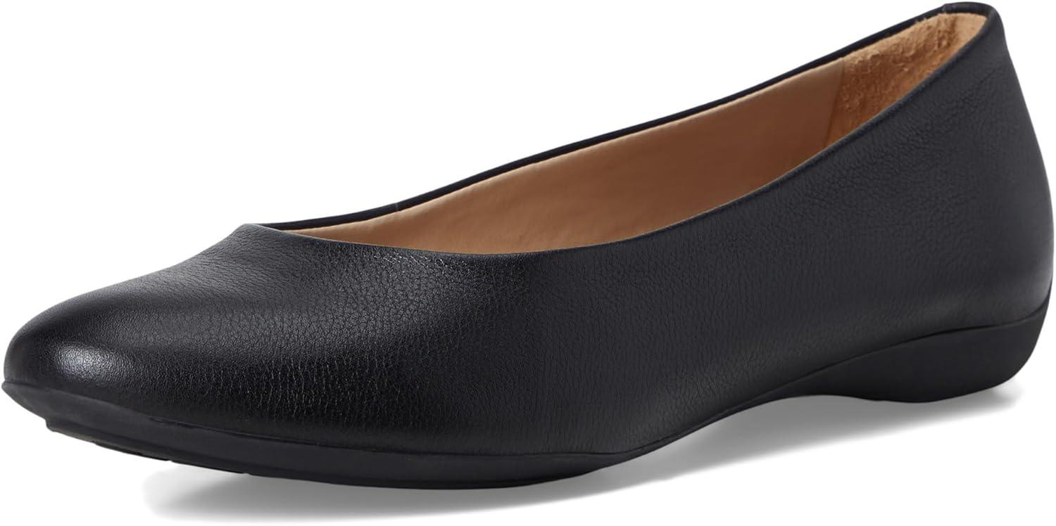 image:imageWomens Genuine Leather Comfort Slip on Ballet FlatsBlack Napa Soft