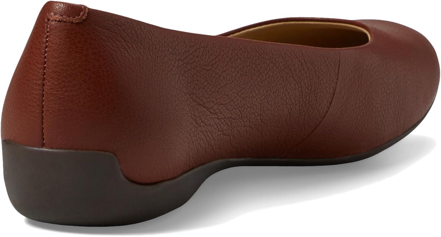 image:imageWomens Genuine Leather Comfort Slip on Ballet FlatsWalnut Napa