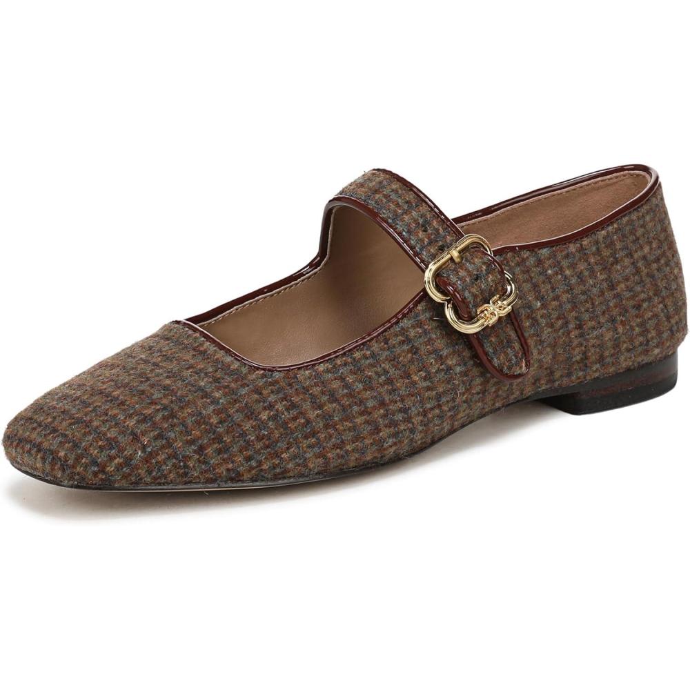image:imageSam Edelman Womens MichaelaMary Jane FlatBrown Plaid Multi