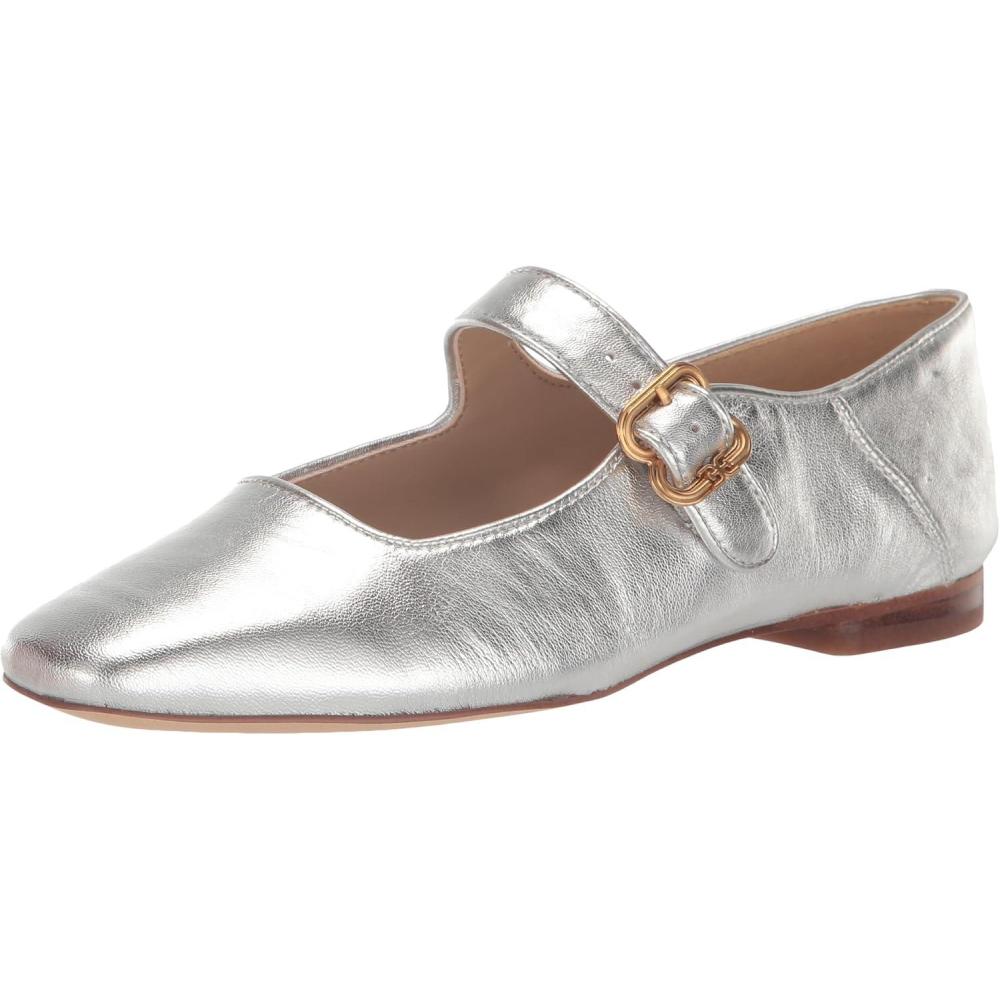 image:imageSam Edelman Womens MichaelaMary Jane FlatSoft Silver
