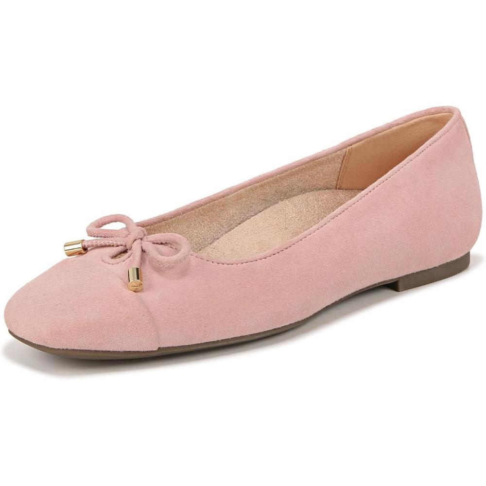 image:imageVionic Womens Klara Ballet Flat Cameo Rose LeatherPeach Suede