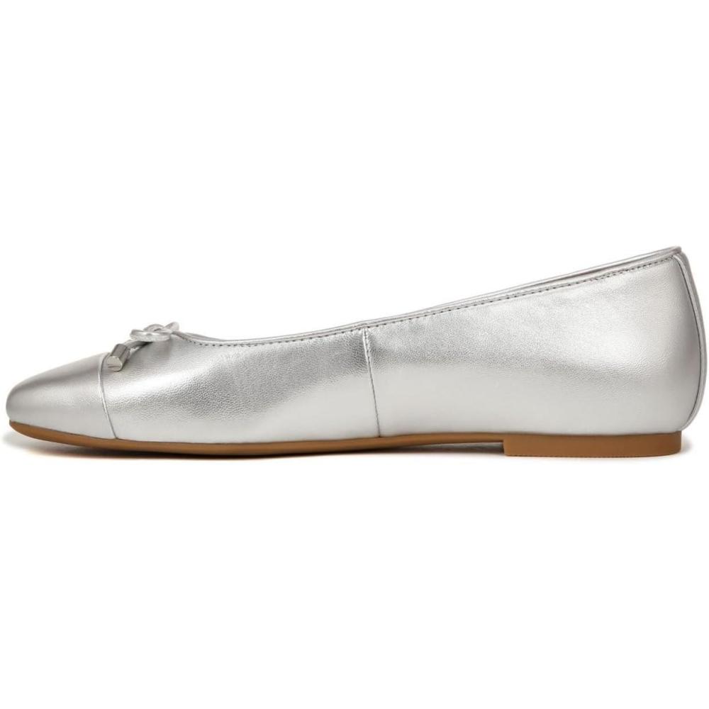 image:imageVionic Womens Klara Ballet Flat Cameo Rose LeatherSilver Metallic Leather