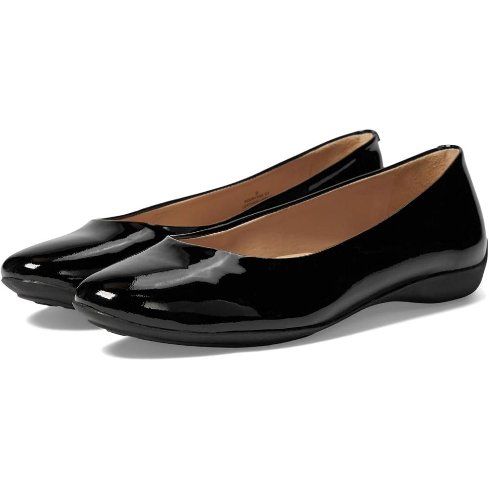 image:imageWomens Genuine Leather Comfort Slip on Ballet FlatsBlack Soft Patent