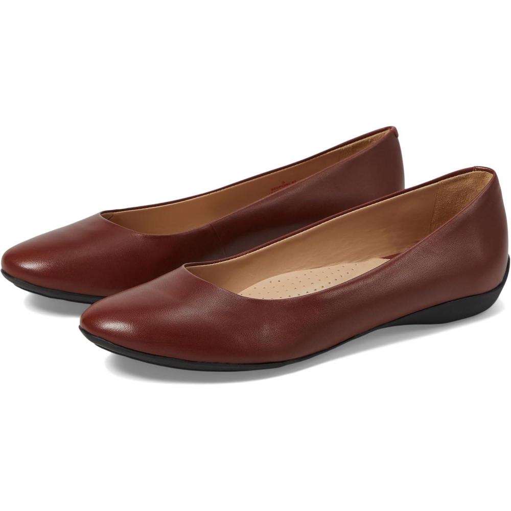 image:imageWomens Genuine Leather Comfort Slip on Ballet FlatsMahogany Burnished Napa