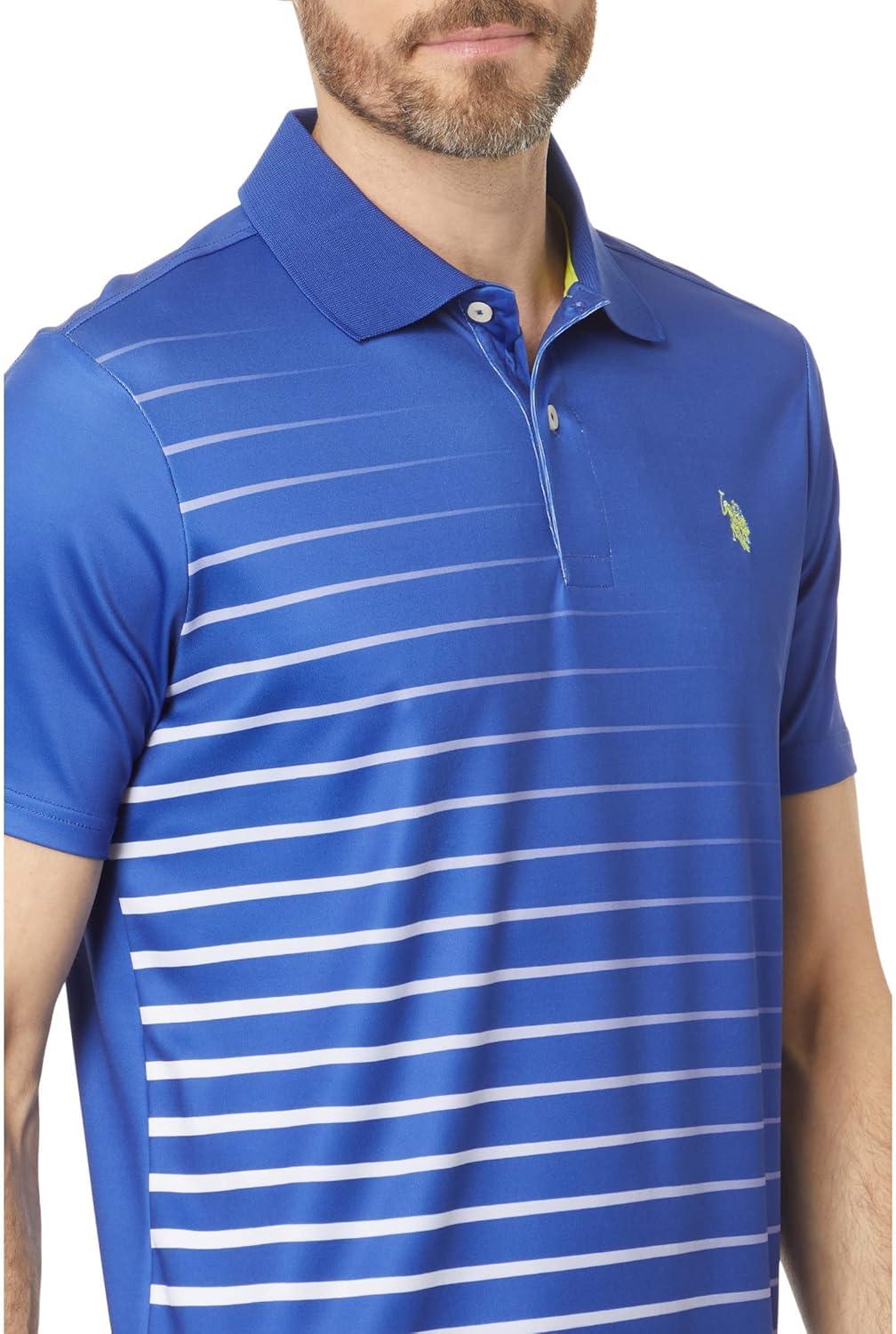 image:imageENGINEERED DIAGONAL PRINT POLO SHIRTBlue Raft