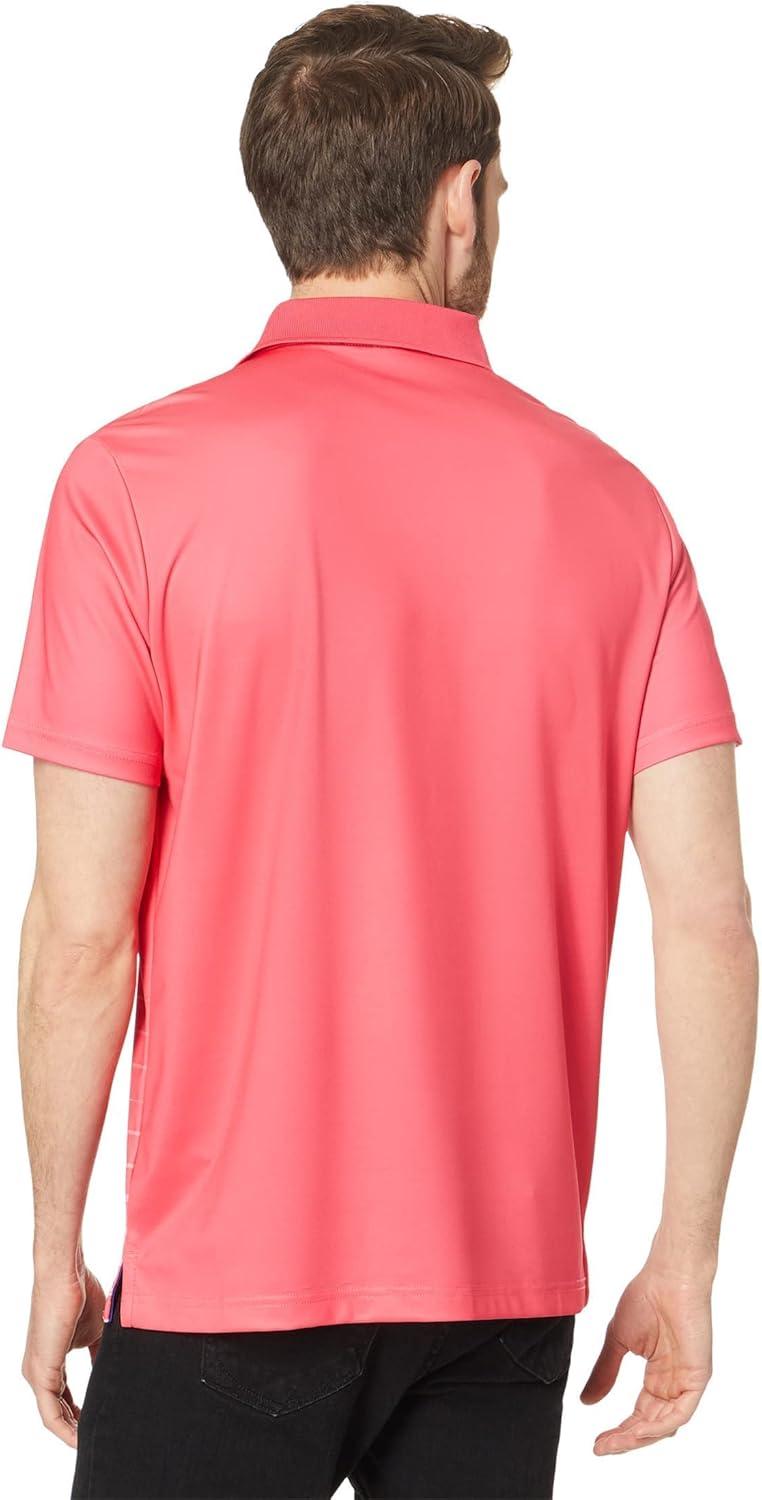 image:imageENGINEERED DIAGONAL PRINT POLO SHIRTRouge Red
