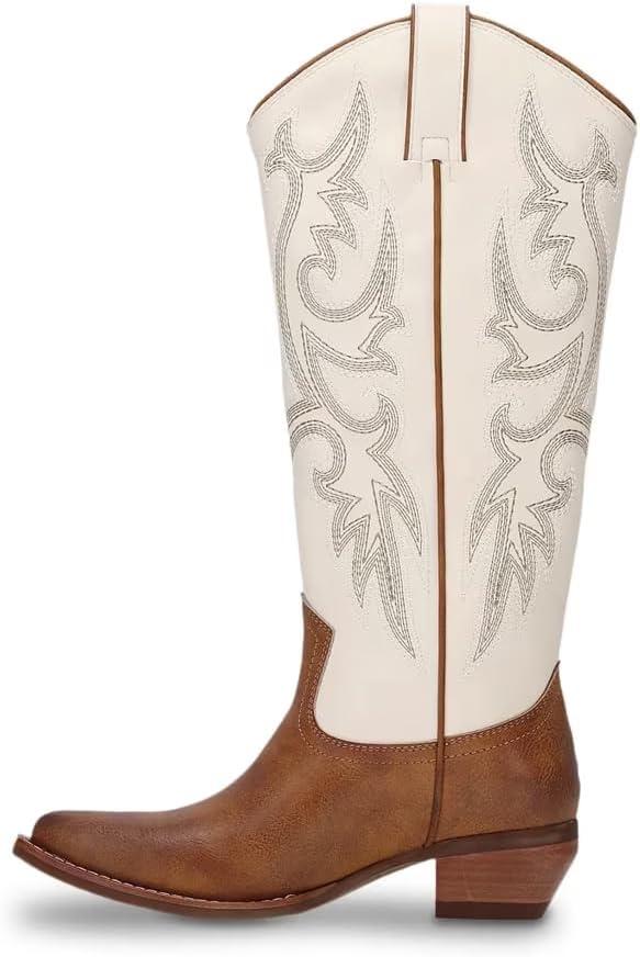 image:imageFRYE AND CO womens Irlene Tall Deco StitchOffwhiteCaramel 1