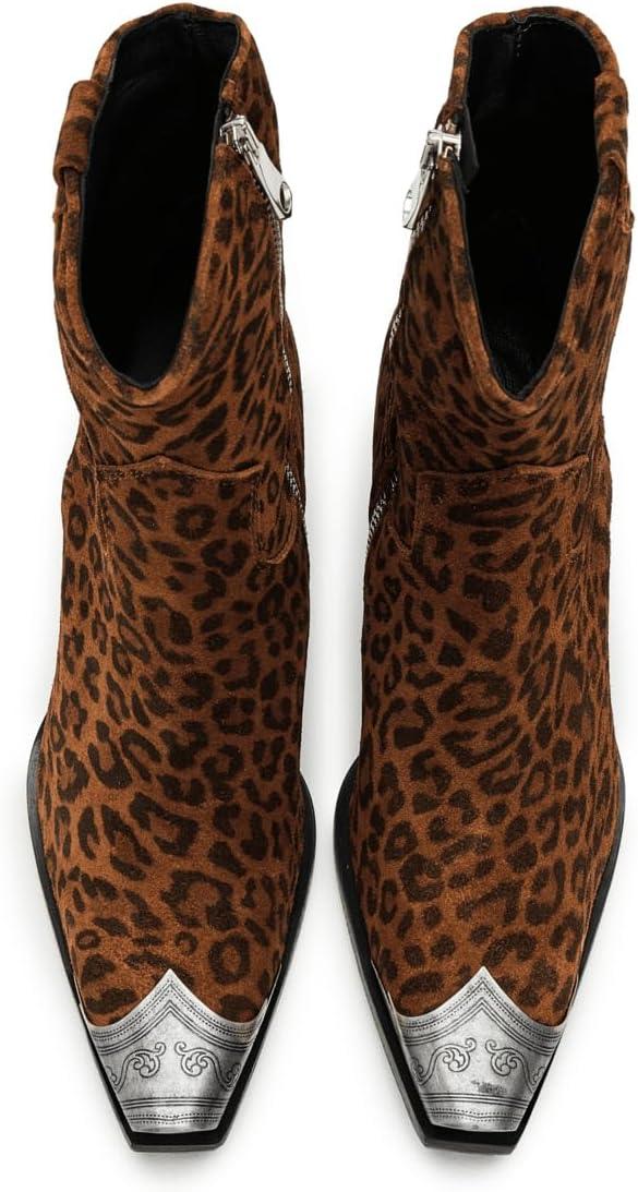 image:imageFree People Womens Brayden Western BootsLeopard Suede