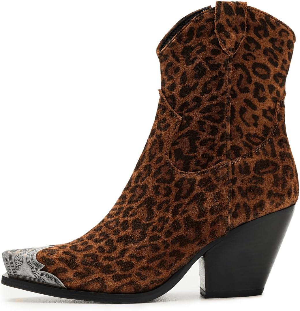 image:imageFree People Womens Brayden Western BootsLeopard Suede