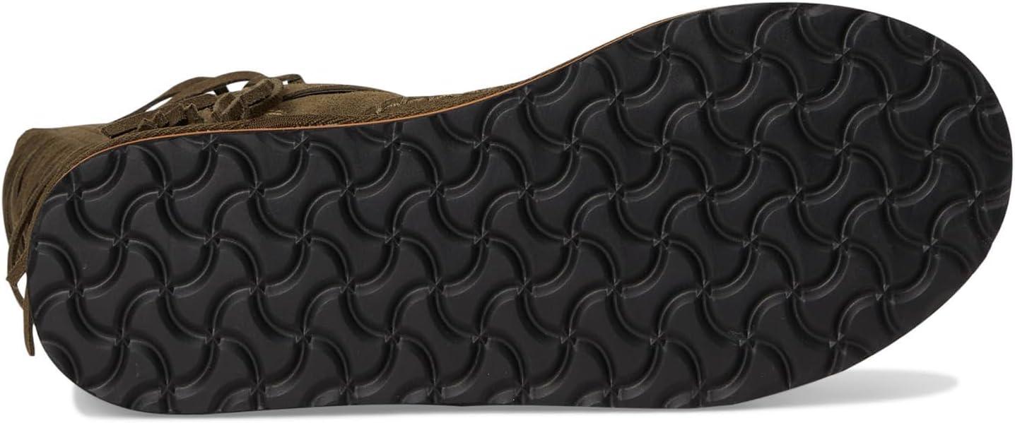 image:imageFree People Womens Faye Fringe Pull On Slipper BootsMilitary Olive Suede