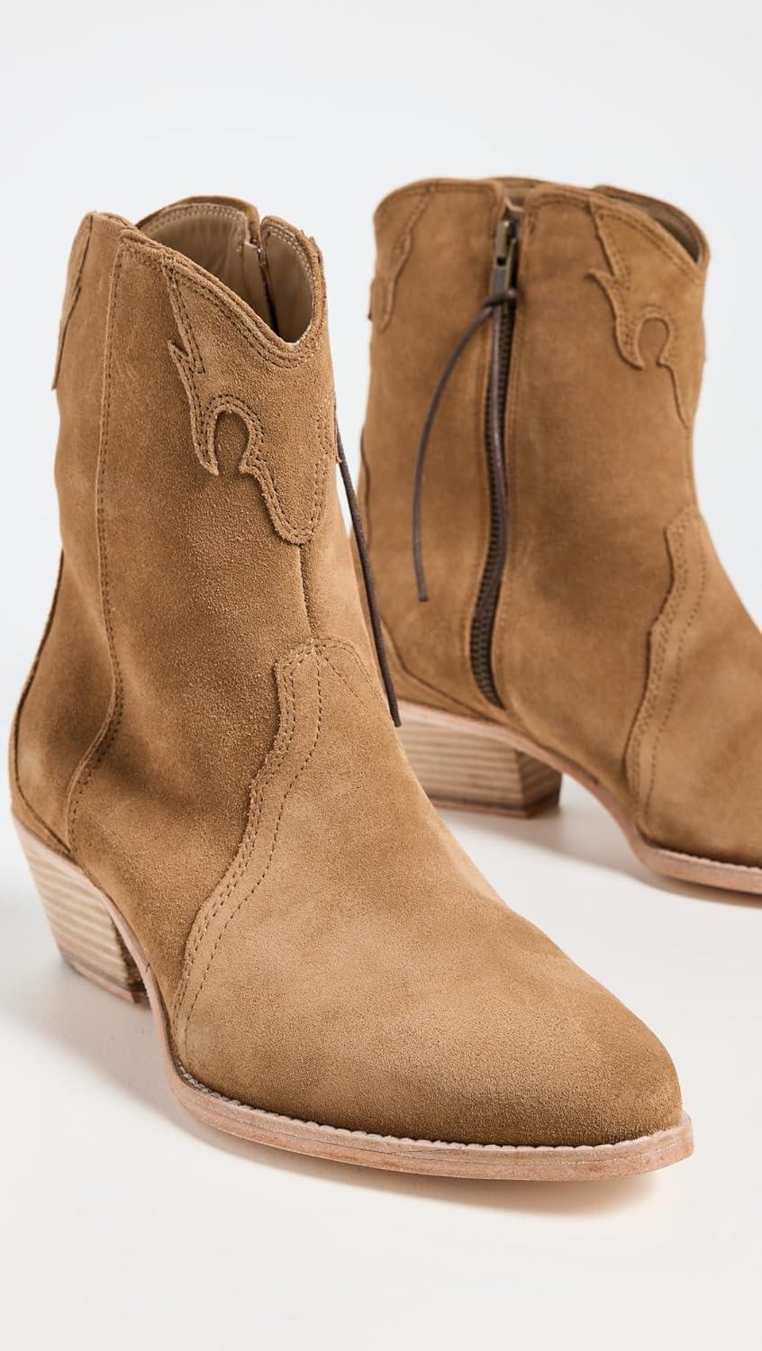 image:imageFree People Womens New Frontier Western BootsCamel Suede