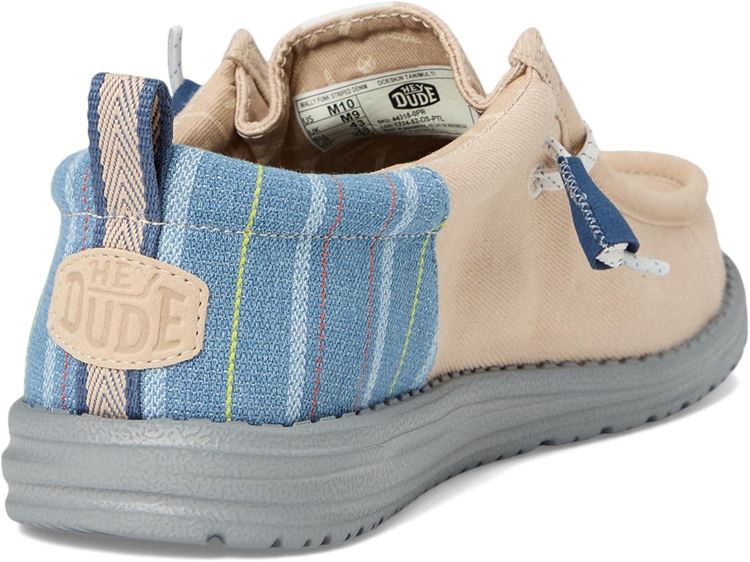 image:imageHEYDUDE Mens Wally Funk Striped DenimDoeskin TanMulti