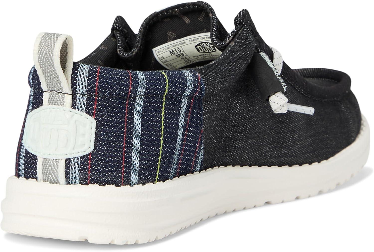 image:imageHEYDUDE Mens Wally Funk Striped DenimGranite GreyMulti
