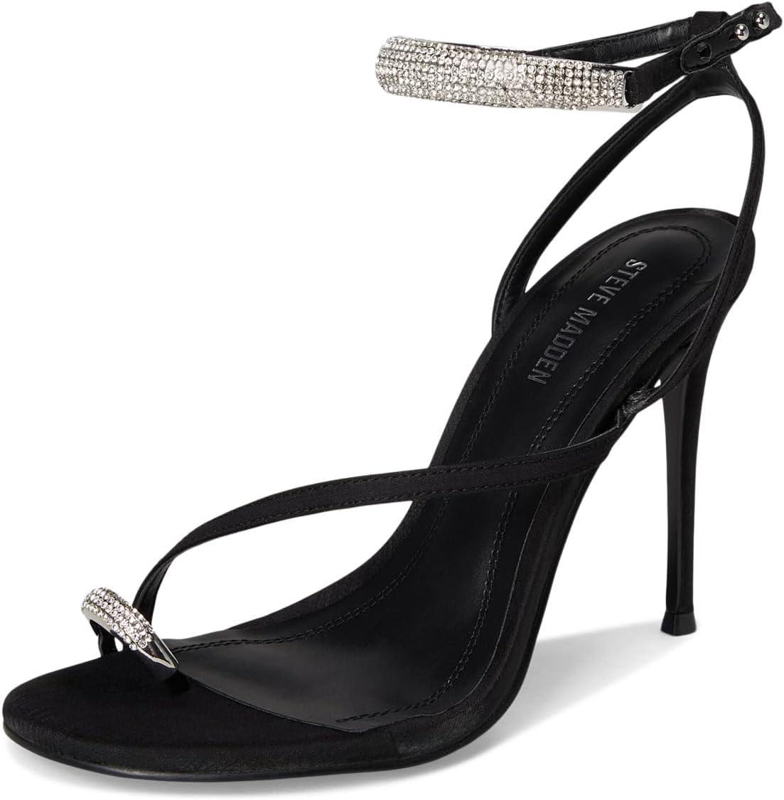 image:imageSteve Madden womens TiaBlack Satin Rhinestone
