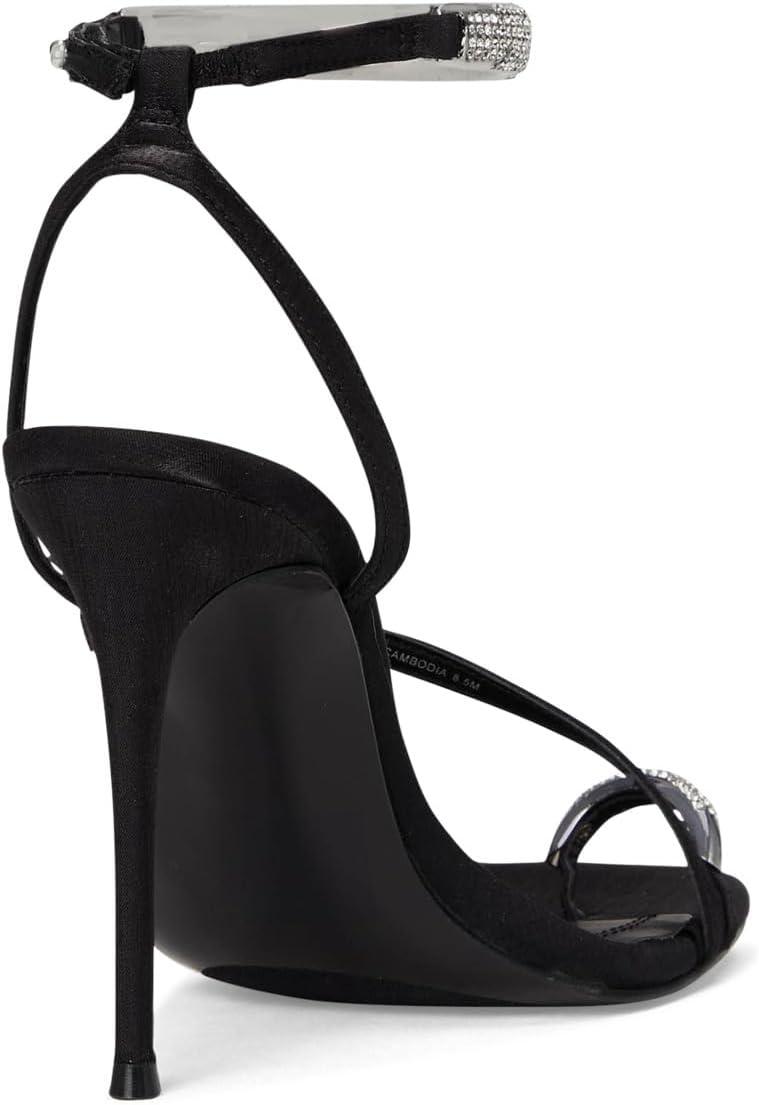 image:imageSteve Madden womens TiaBlack Satin Rhinestone