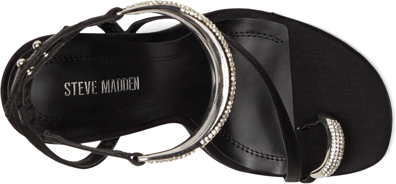 image:imageSteve Madden womens TiaBlack Satin Rhinestone