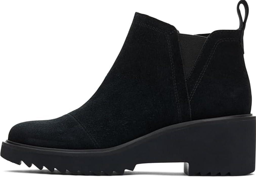 image:imageTOMS Womens Maude EVA Wedge Ankle Chelsea BootBlack Suede