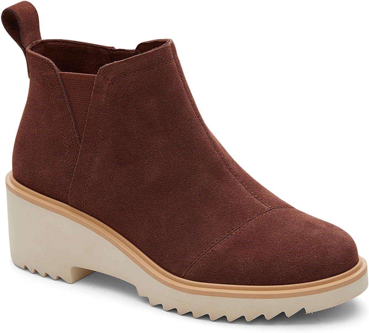 image:imageTOMS Womens Maude EVA Wedge Ankle Chelsea BootChestnut Suede