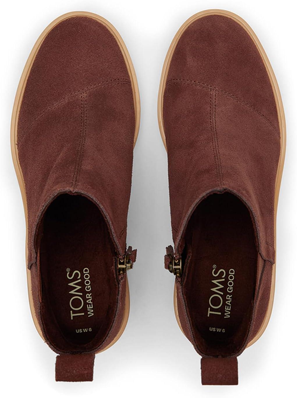 image:imageTOMS Womens Maude EVA Wedge Ankle Chelsea BootChestnut Suede