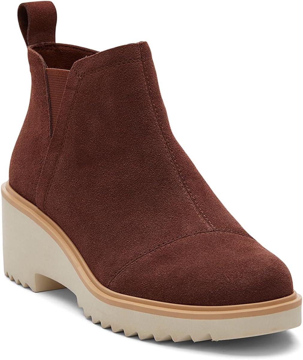 image:imageTOMS Womens Maude EVA Wedge Ankle Chelsea BootChestnut Suede