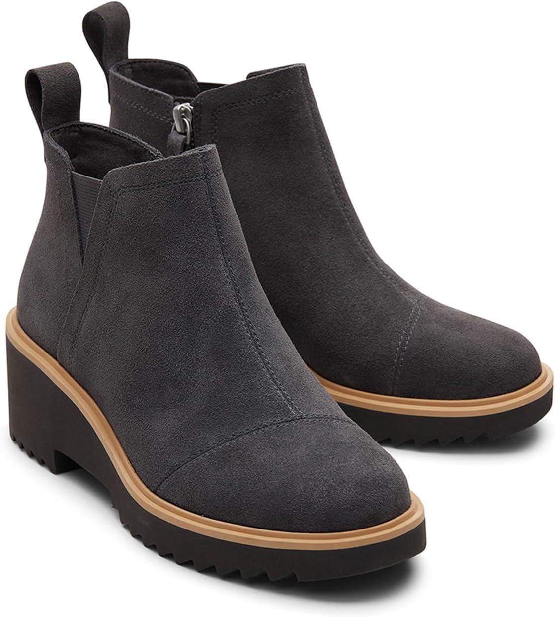 image:imageTOMS Womens Maude EVA Wedge Ankle Chelsea BootForged Iron Suede
