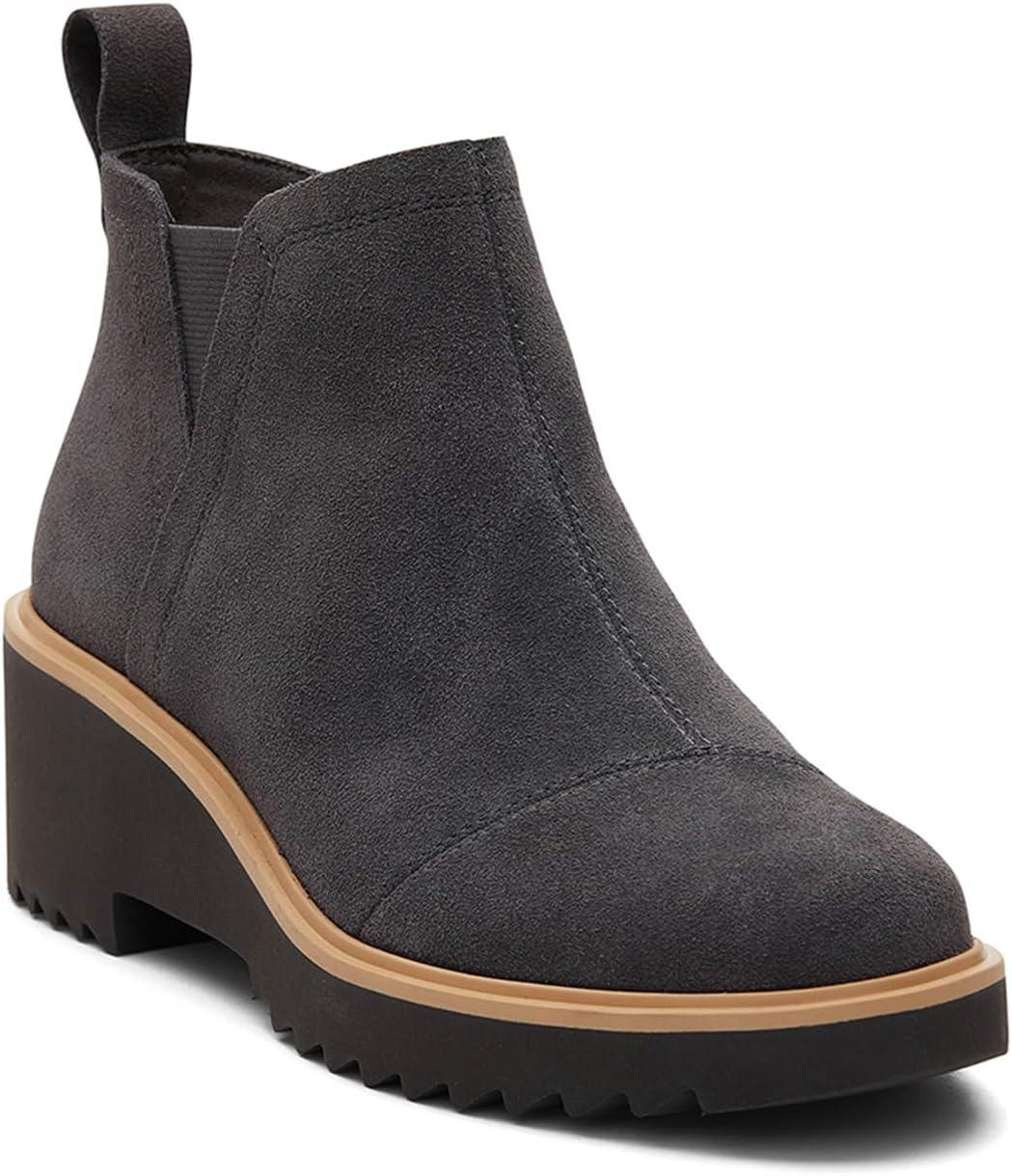 image:imageTOMS Womens Maude EVA Wedge Ankle Chelsea BootForged Iron Suede