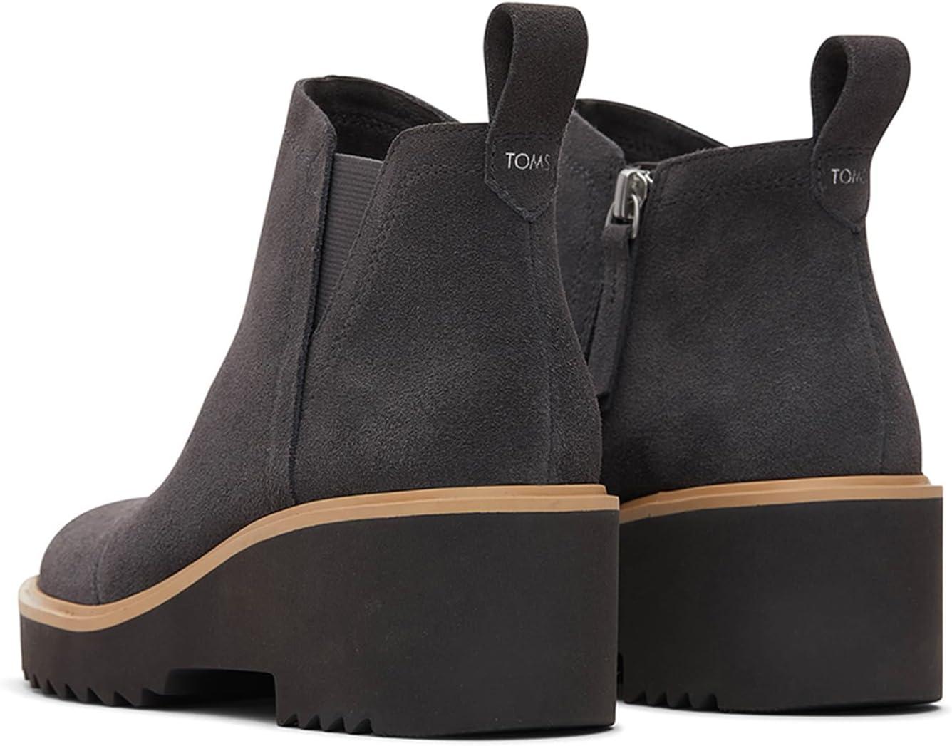 image:imageTOMS Womens Maude EVA Wedge Ankle Chelsea BootForged Iron Suede