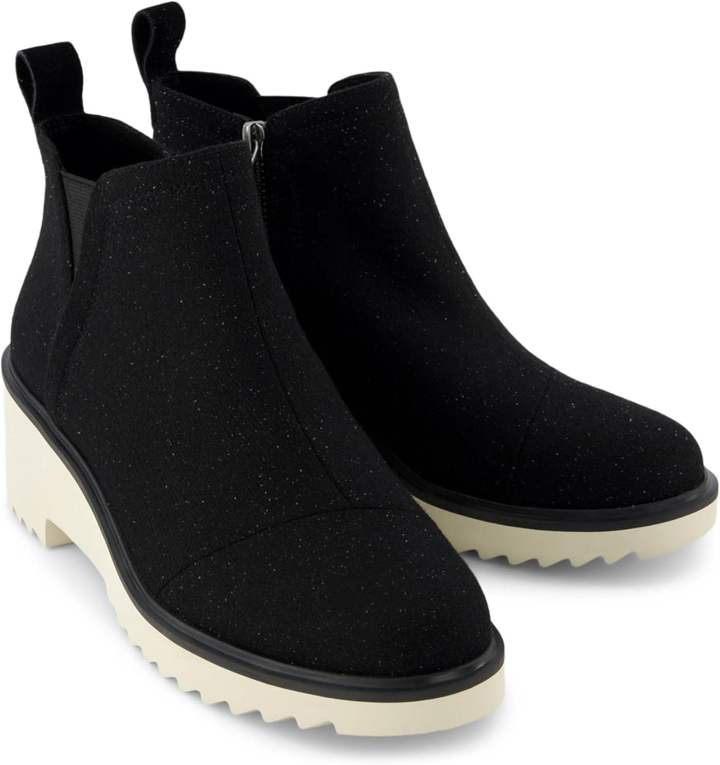 image:imageTOMS Womens Maude EVA Wedge Ankle Chelsea BootShimmer Black