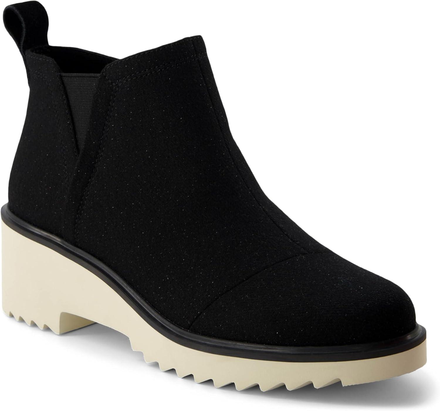 image:imageTOMS Womens Maude EVA Wedge Ankle Chelsea BootShimmer Black