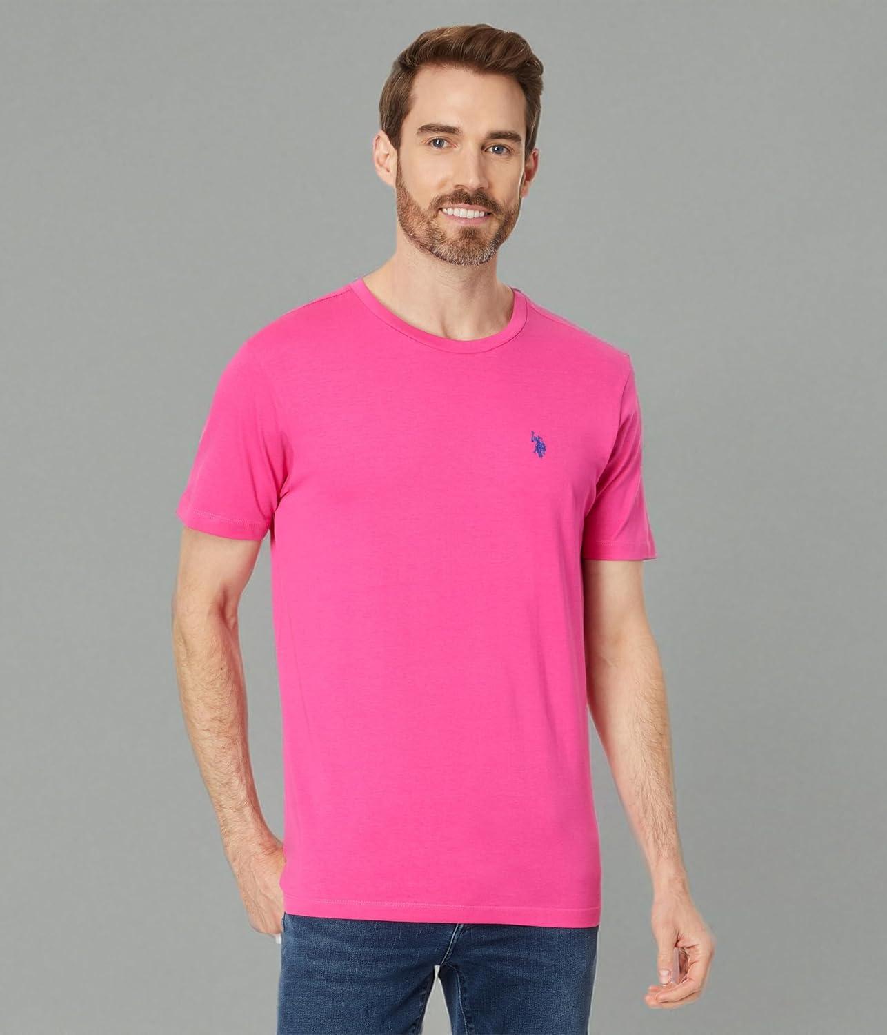 image:imageUS POLO ASSN Mens Crew Neck Small Pony TShirtBig Top Pink