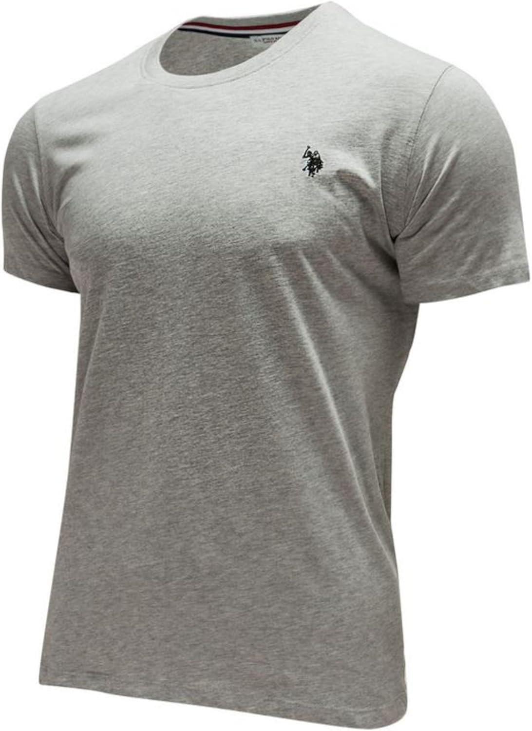 image:imageUS POLO ASSN Mens Crew Neck Small Pony TShirtLight Heather Gray