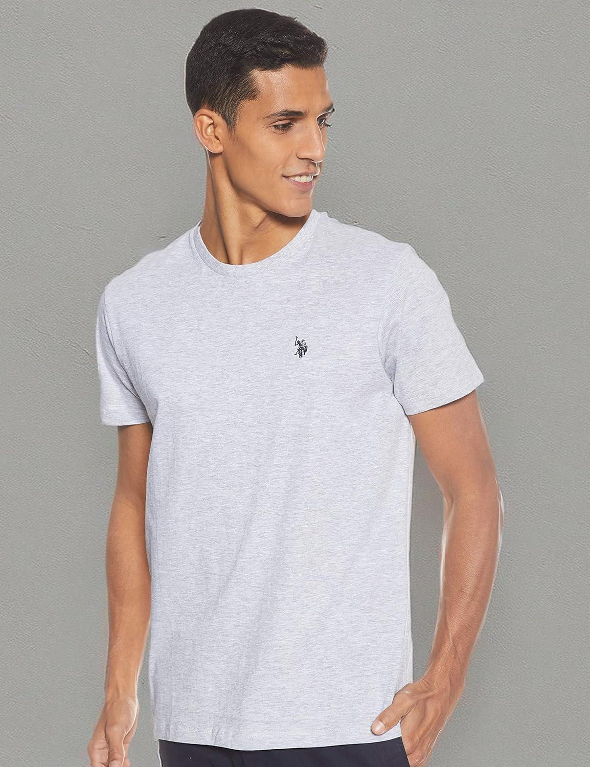 image:imageUS POLO ASSN Mens Crew Neck Small Pony TShirtLight Heather Gray