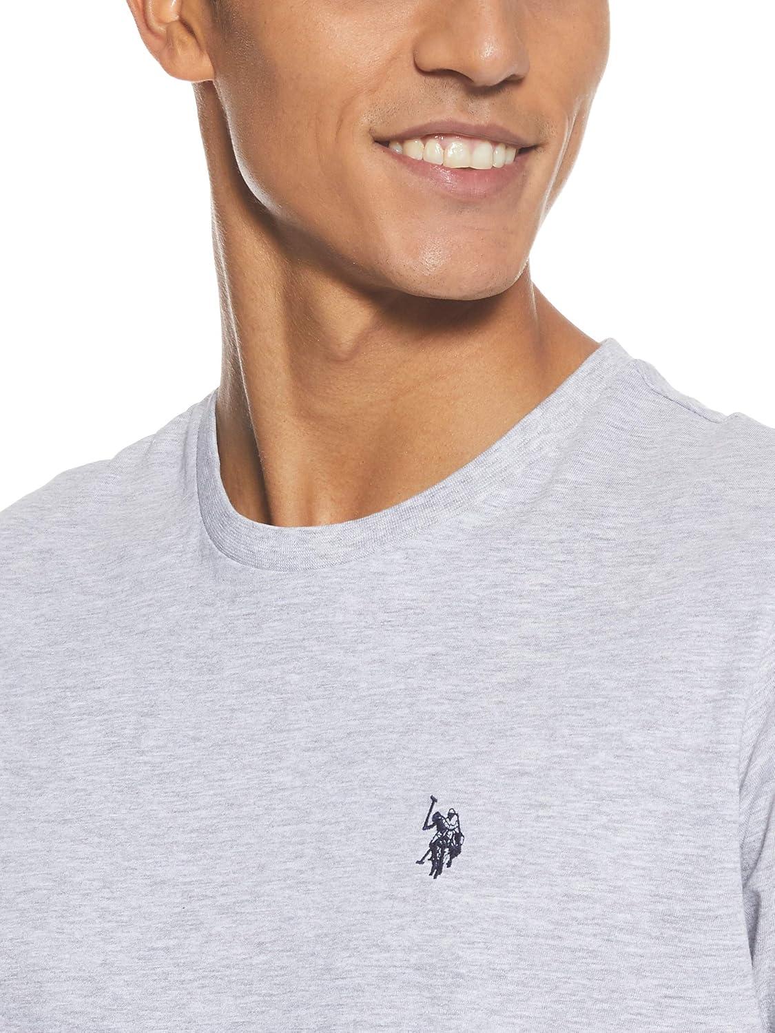 image:imageUS POLO ASSN Mens Crew Neck Small Pony TShirtLight Heather Gray
