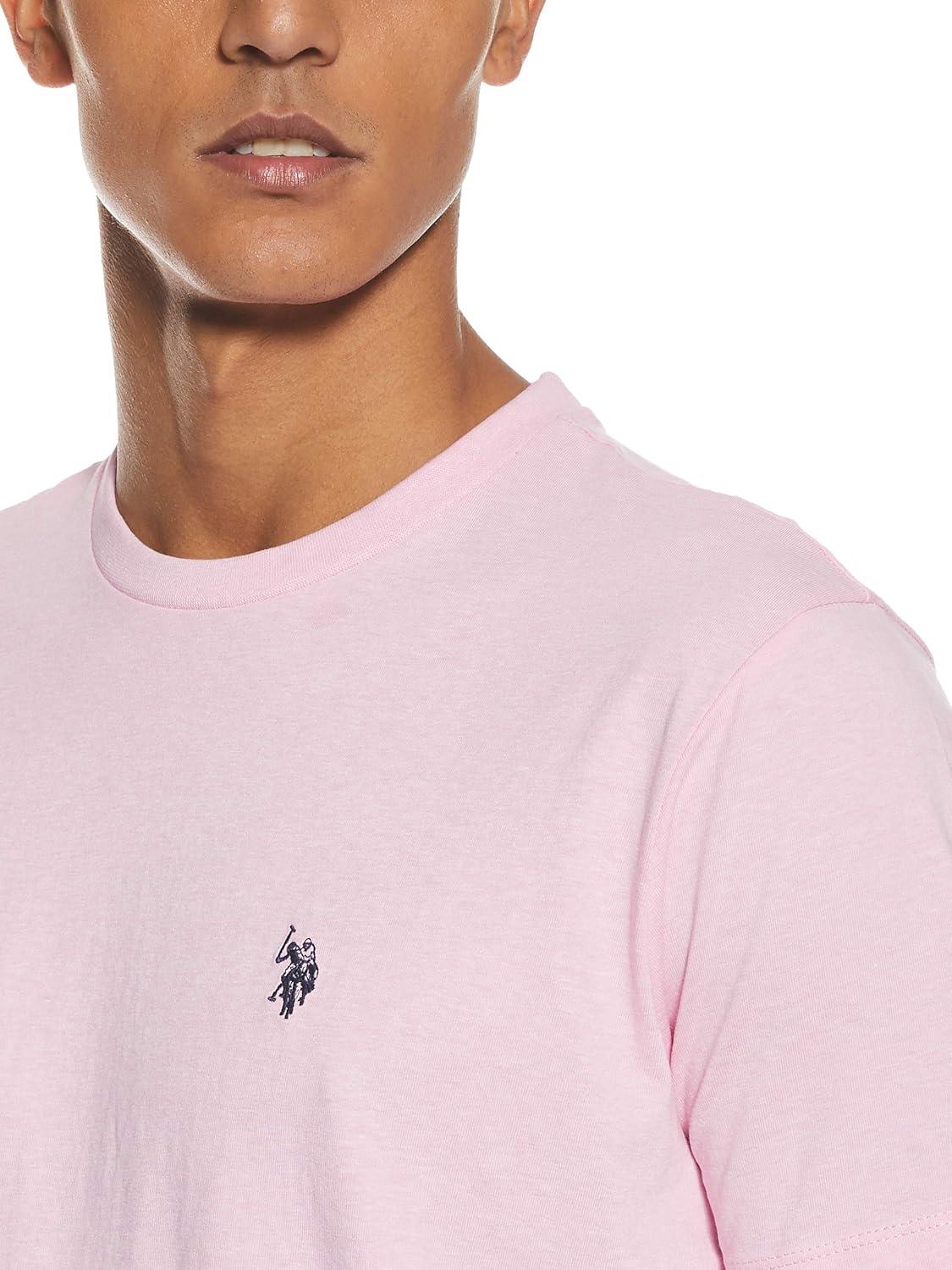 image:imageUS POLO ASSN Mens Crew Neck Small Pony TShirtPink Sunset Heather