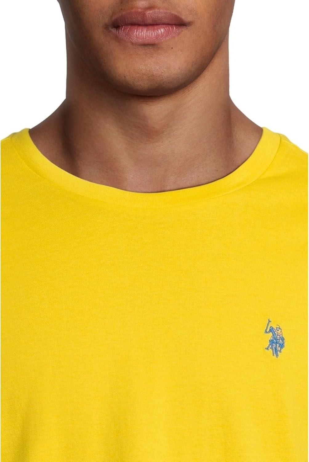 image:imageUS POLO ASSN Mens Crew Neck Small Pony TShirtScoring Yellow