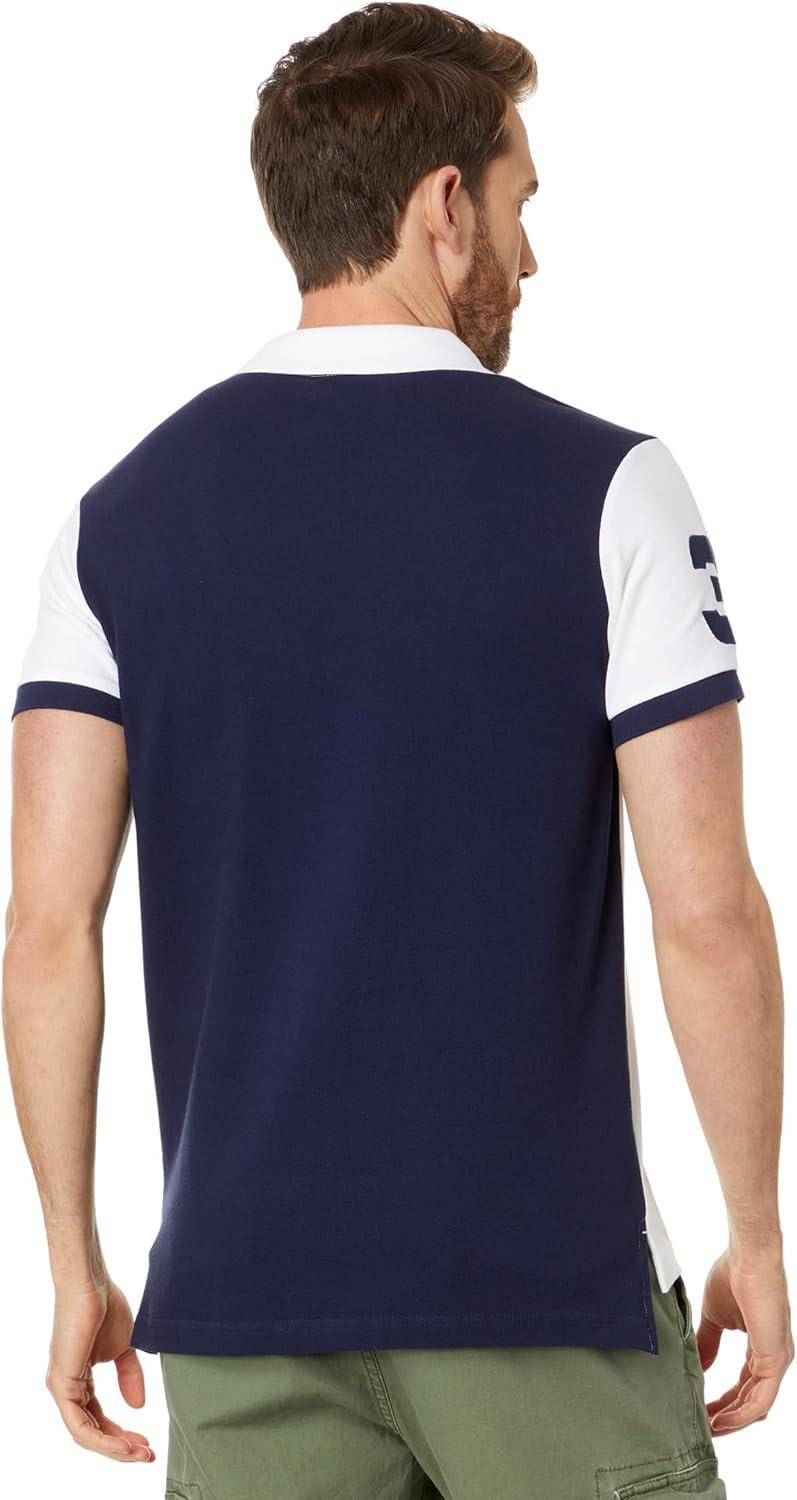 image:imageUS POLO ASSN Short Sleeve Slim Fit Sash Front Pique Knit Polo ShirtWhite