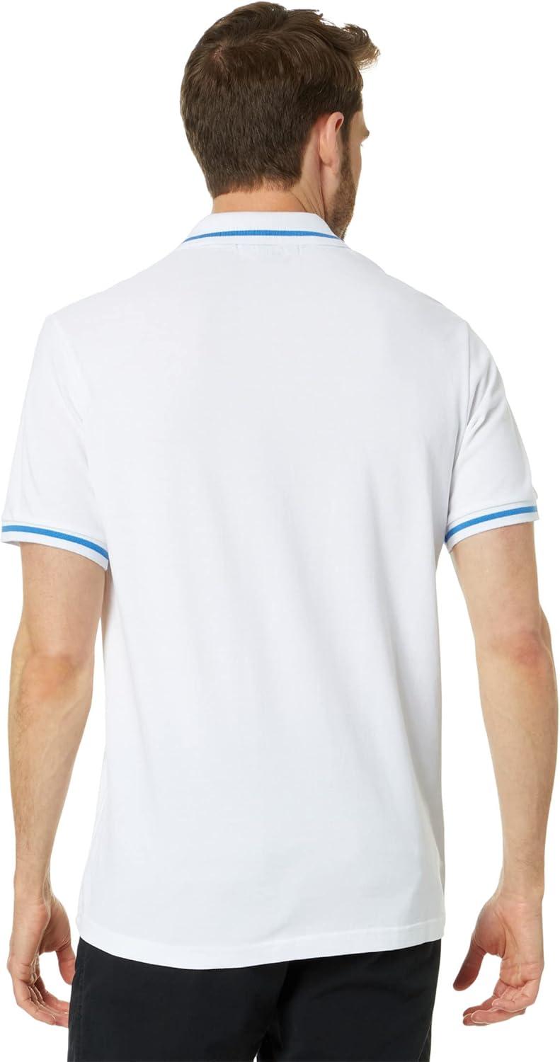 image:imageUS POLO ASSN mens Slim Fit Curved Piecing Pique Knit PoloWhite