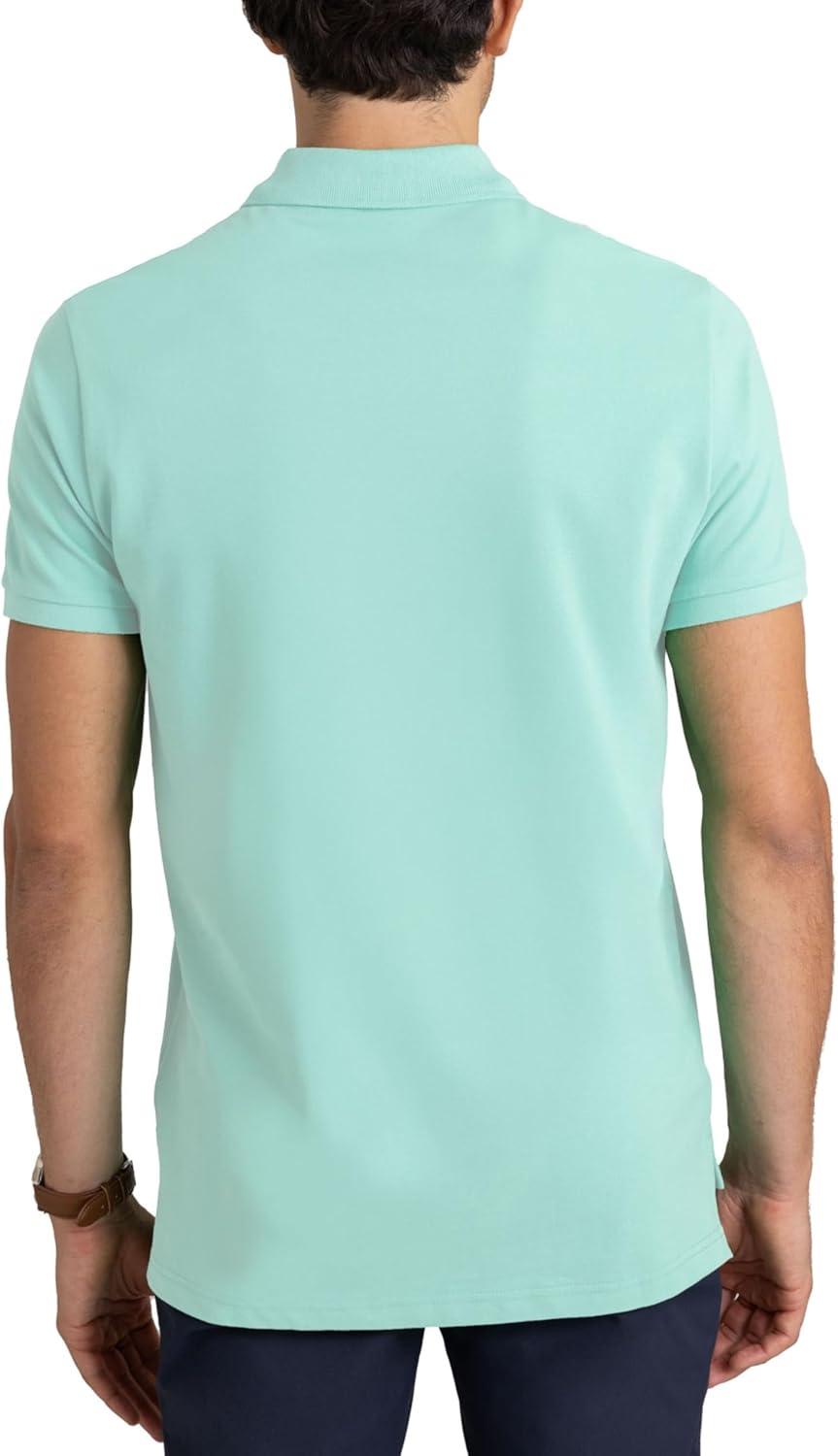 image:imageUS Polo Assn Mens Classic Polo Shirt TwoButton Closure Pique Polo Shirt Summer Fashion Golf ShirtAqua Light